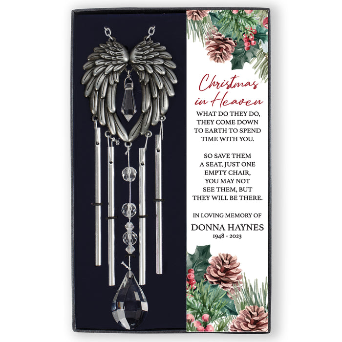 Personalized "Christmas in Heaven" Gift Box Wind Chime