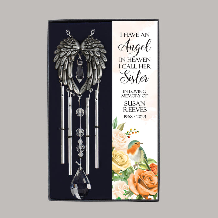 Personalized Sister Memorial Gift Box Wind Chime