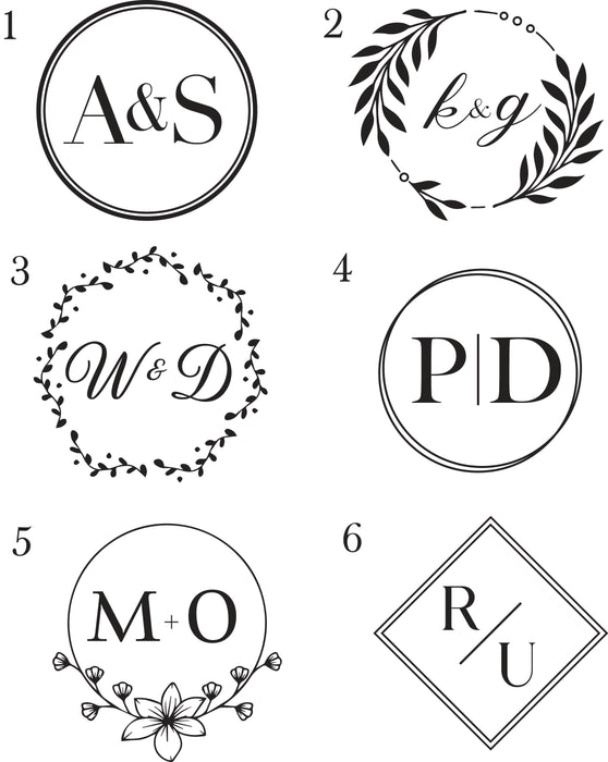 Personalized Wedding Stationary Initials Embosser