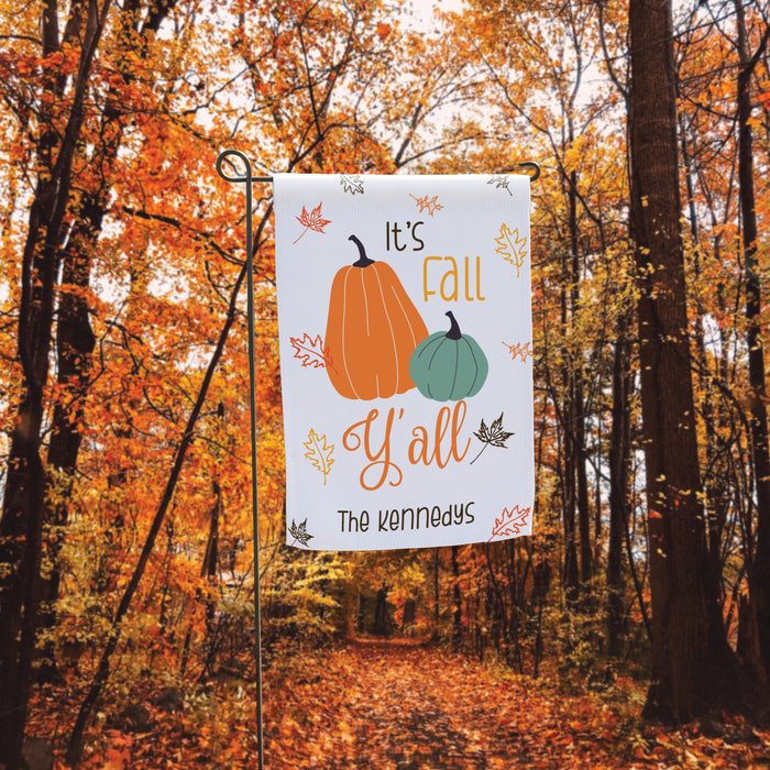 Personalized "It's Fall Y'all" Garden Flag