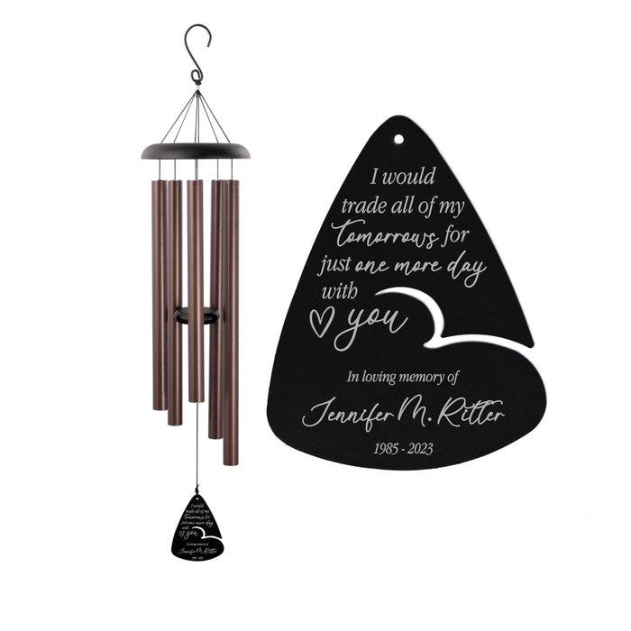 Personalized “One More Day with You” Remembrance Wind Chime