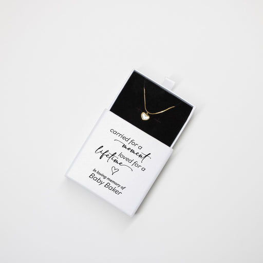 Miscarriage Remembrance Necklace with personalized gift box