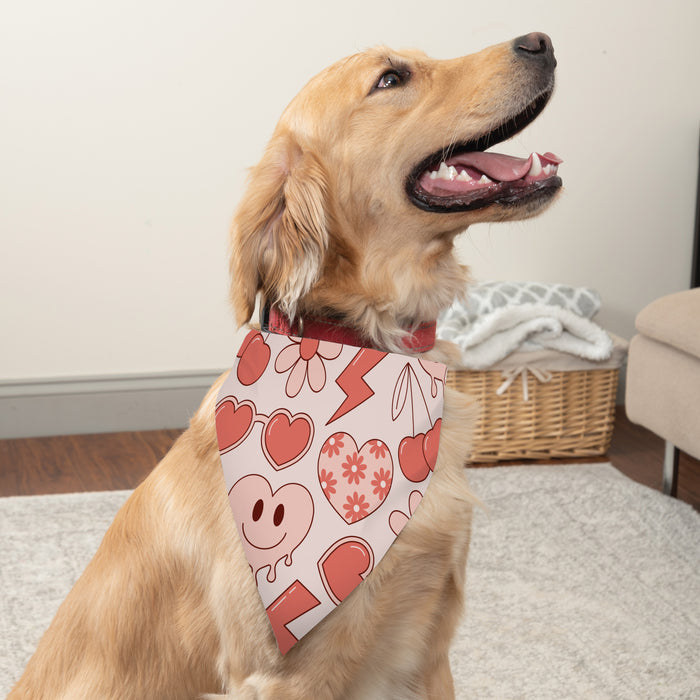 Personalized Mommy's Little Valentine Kisses Dog Bandana