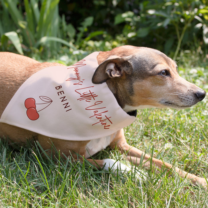 Personalized Mommy's Little Valentine Kisses Dog Bandana