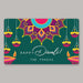 Welcome Mat with Diwali design featuring colorful patterns and 'Happy Diwali!' text.