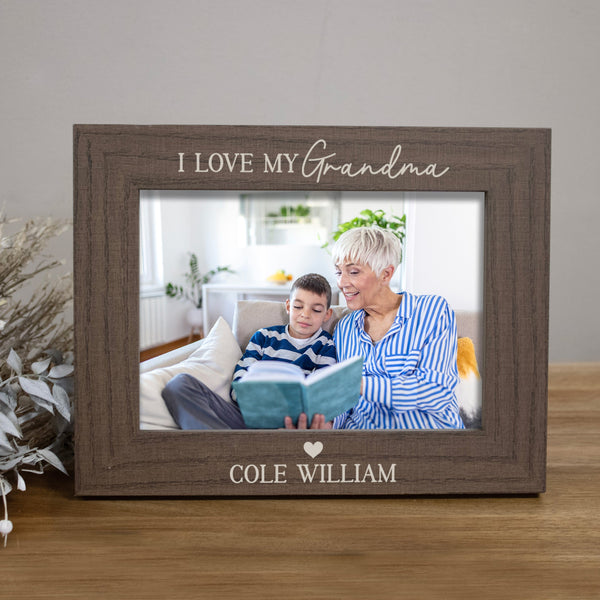 Cadre Photo Aluminium 10x15 Cm "I Love My Gran" - Modèle FA328, Neuf Sous Blister