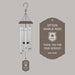 Personalized police retirement wind chime in silver and brown