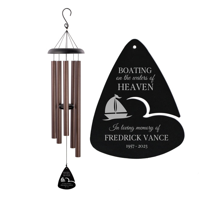 Personalized “Boating in Heaven” Memorial Wind Chime