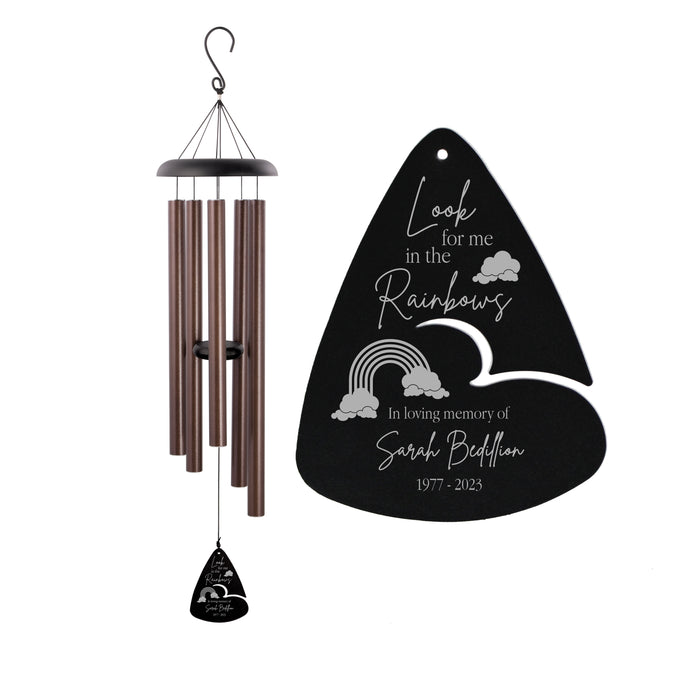Personalized "... In The Rainbows" Memorial Wind Chime