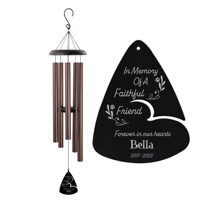 Personalized “Faithful Friend” Pet Memorial Wind Chime
