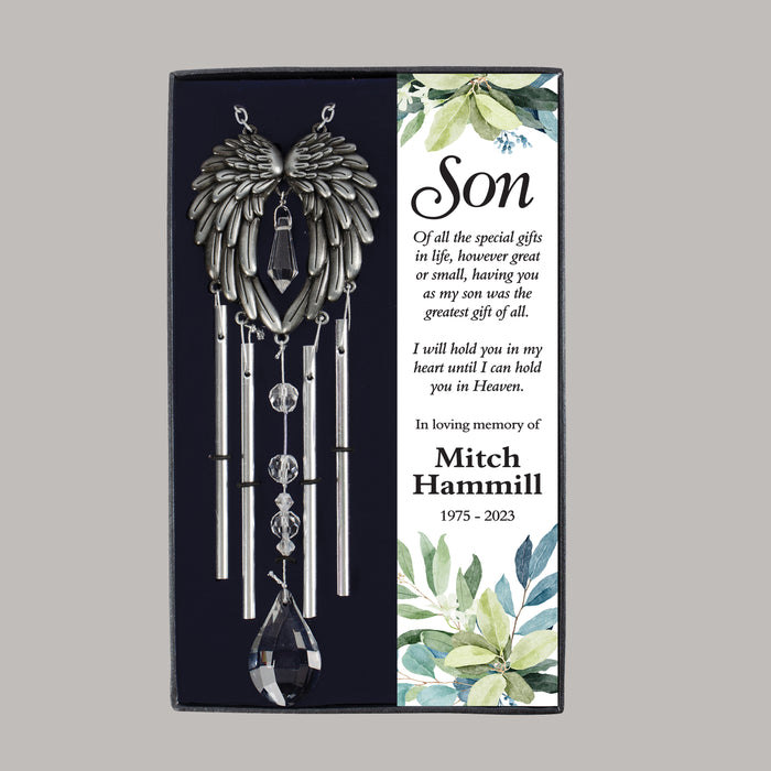Personalized Son Memorial Gift Box Wind Chime