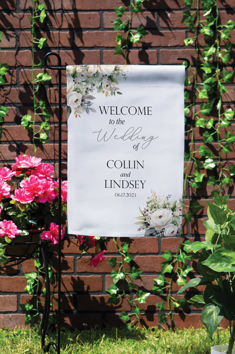 Personalized Wedding Welcome Sign Flag
