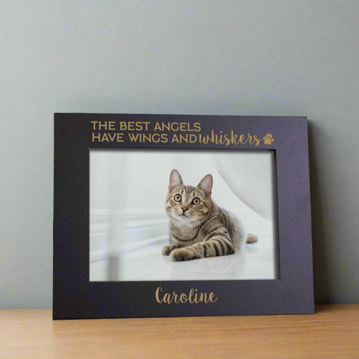 the best angels have wings and whiskers cat memorial picture frame