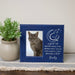 Personalized "A Good Cat"  Memorial Picture Frame in the color blue with white text