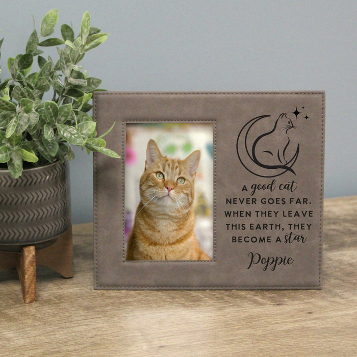 Personalized "A Good Cat" Memorial Picture Frame
