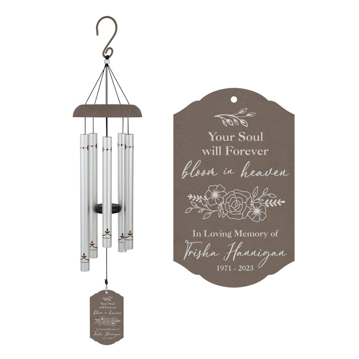 Personalized Soul Bloom in Heaven Memorial Wind Chime