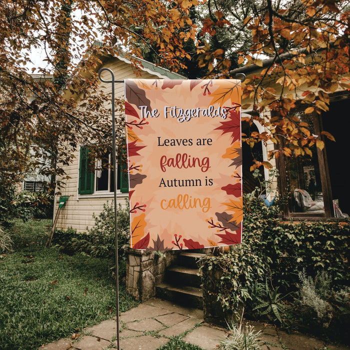 Personalized Autumn is Calling Garden Flag