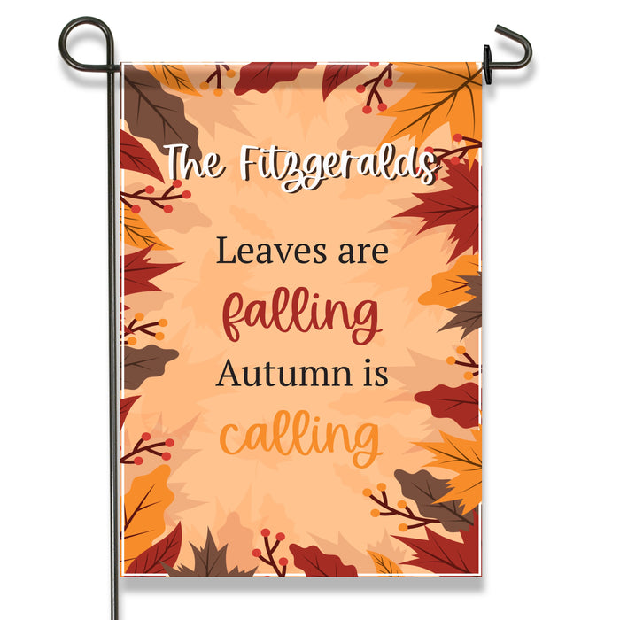 Personalized Autumn is Calling Garden Flag