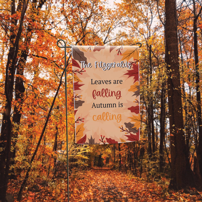 Personalized Autumn is Calling Garden Flag