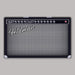 Guitar amplifier with personalized name branding on a gray background