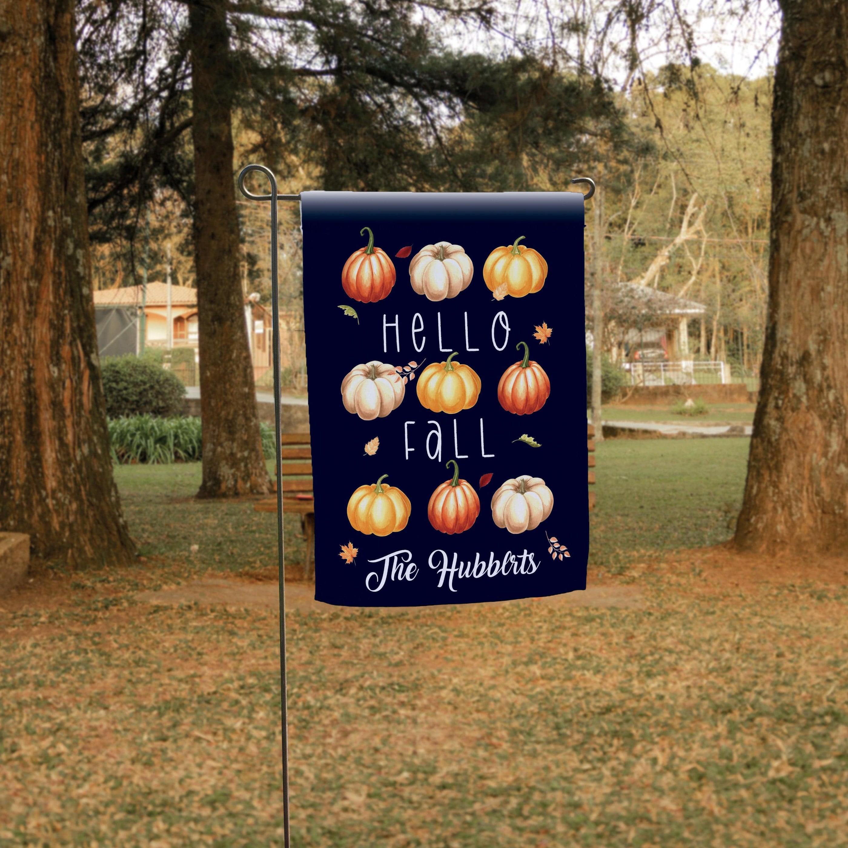 Personalized Autumn Hello Fall Welcome Flag — 28 Collective