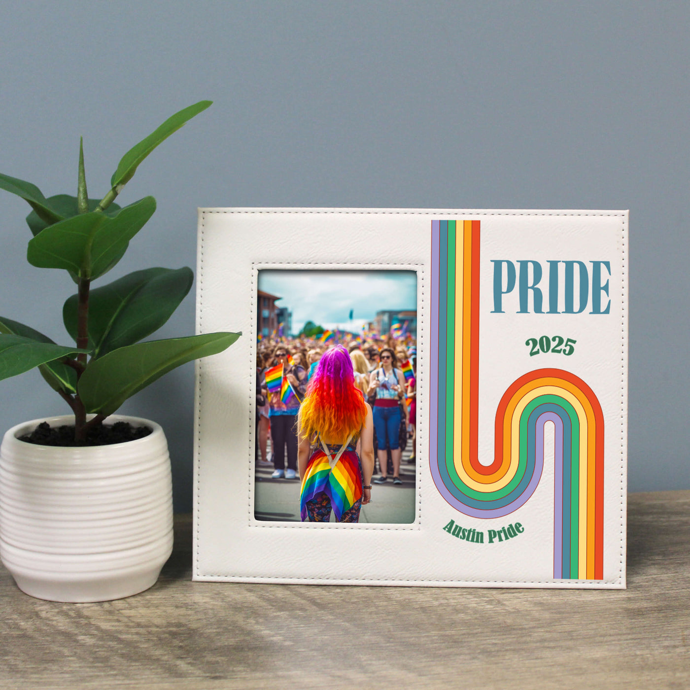 Personalized Retro LGBTQ+ Pride Parade Picture Frame — 28 Collective