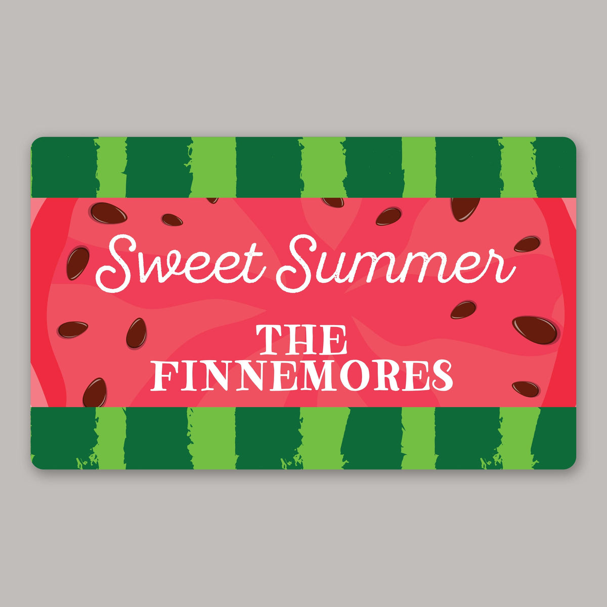 Personalized Watermelon Summer Welcome Mat — 28 Collective