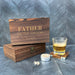 engraved whiskey smoker set with wedding date for father of the groom