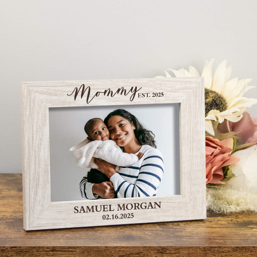 mothers day picture frame with baby name engraved