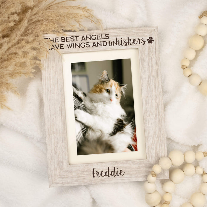 loss of cat memorial picture frame with custom name