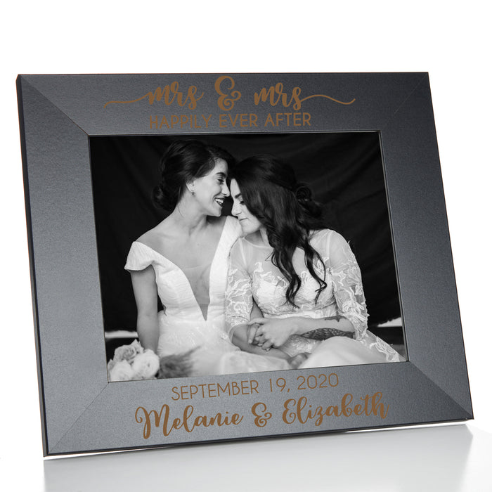 Personalized "Mrs & Mrs" Wedding Picture Frame