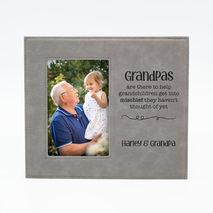 Personalized Grandpa Cause Mischief Picture Frame