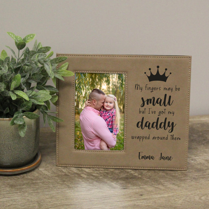 Personalized Daddy Wrapped Around My Fingers Frame