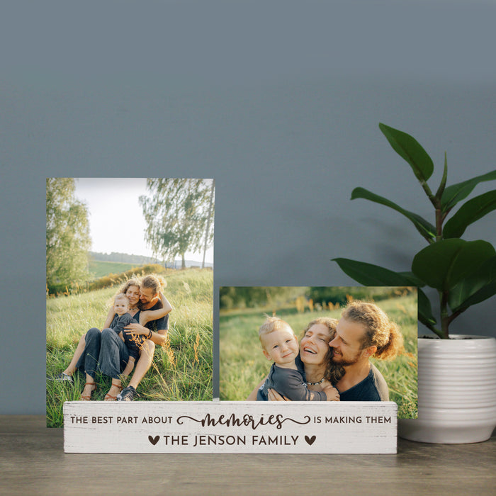 Personalized Family Memories Wooden Photo Bar