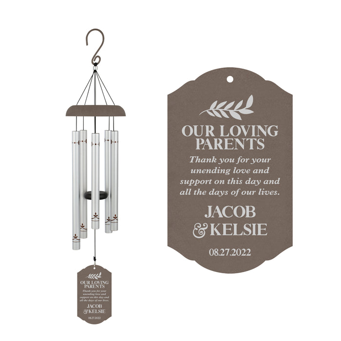 Personalized Wedding Parents Thank You Wind Chime