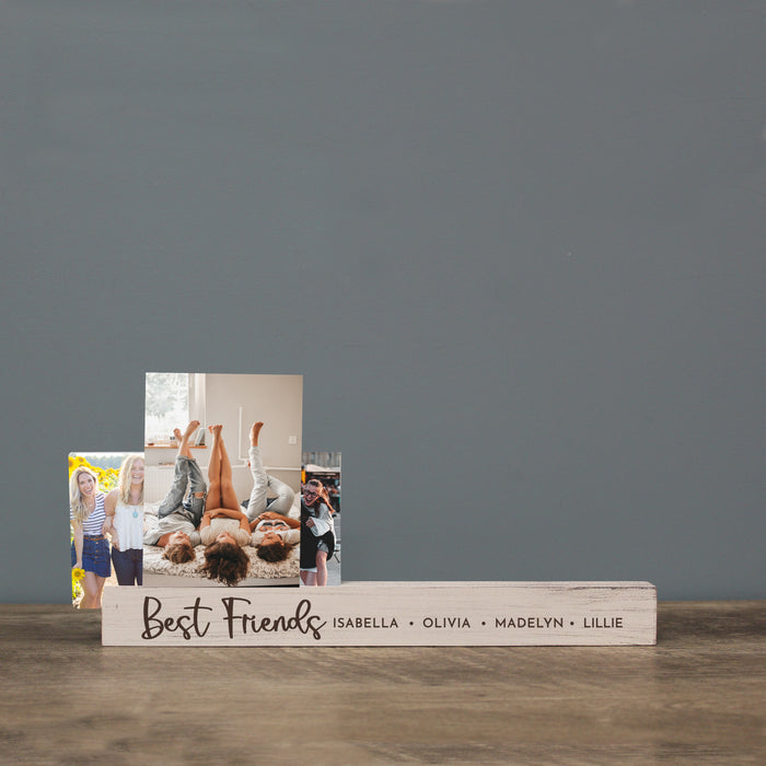 Personalized Best Friends Wooden Photo Bar