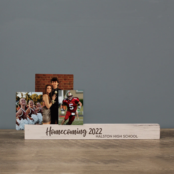 Personalized Homecoming Wooden Photo Bar
