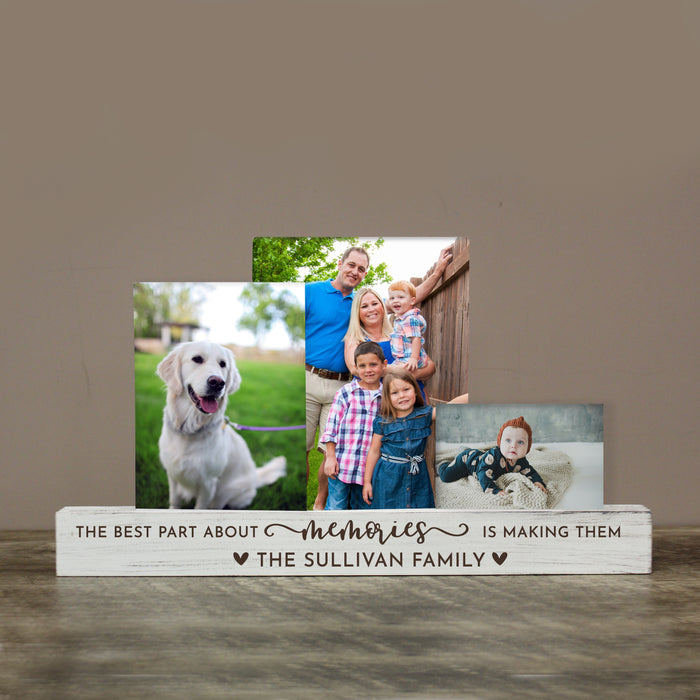 Personalized Family Memories Wooden Photo Bar