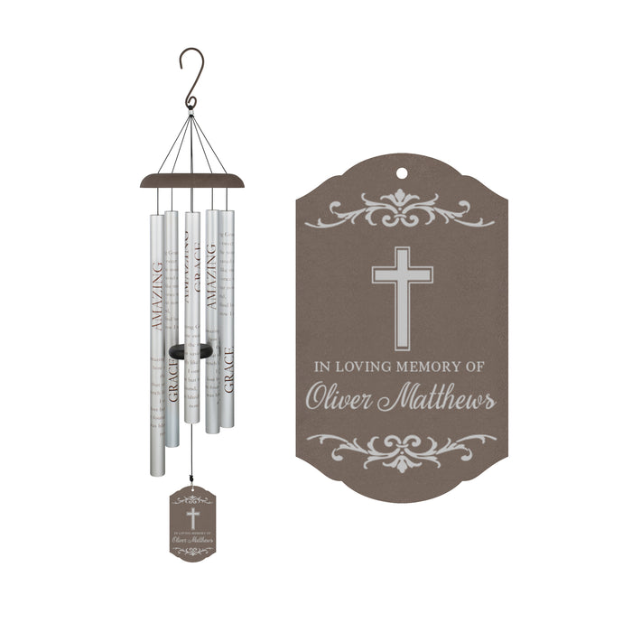 Personalized Religious Wind Chime Amazing Grace