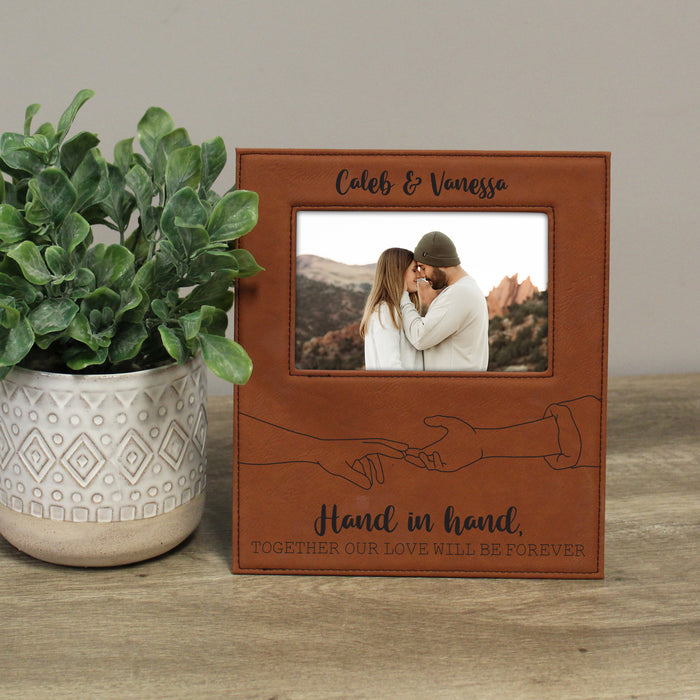 Personalized Hand In Hand Picture Frame for Couples
