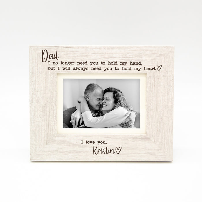 Personalized Dad Hold My Heart Frame