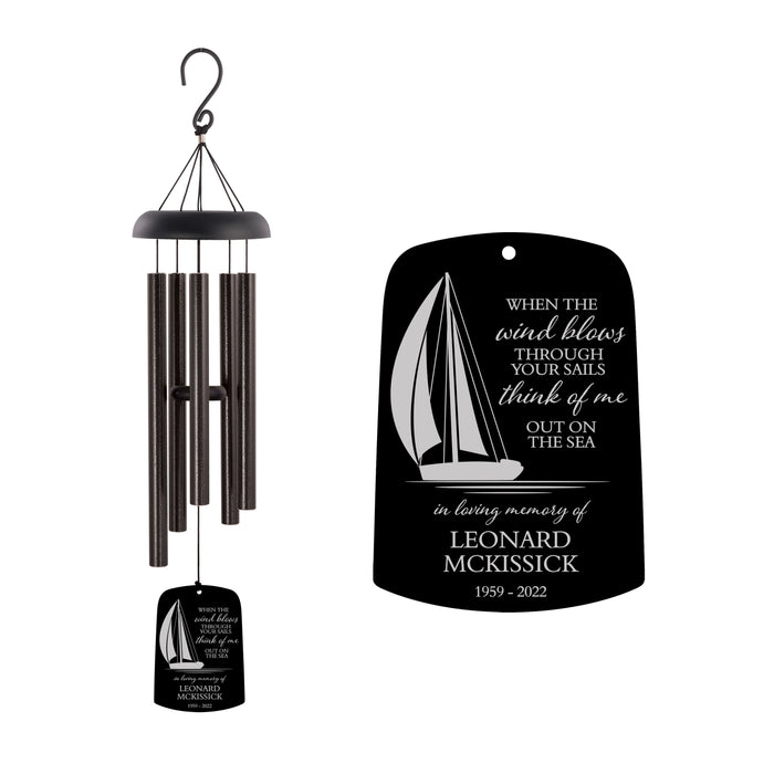 Personalized Sailing Memorial Wind Chime
