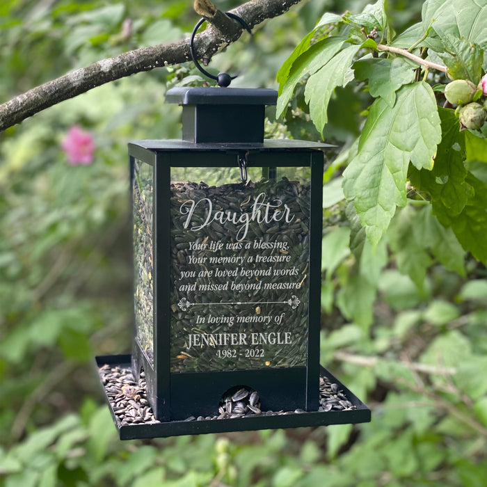 Daugther memorial bird feeder