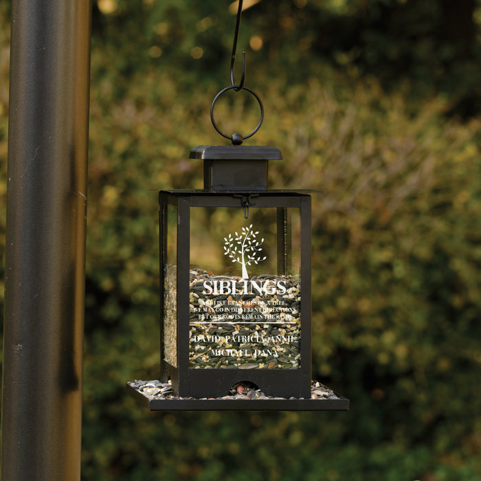 Personalized "Siblings are Like Branches on a Tree..." Bird Feeder