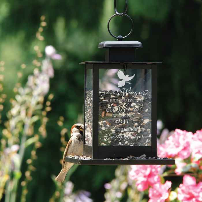 Personalized "Your Wings Were Ready..." Bird Feeder