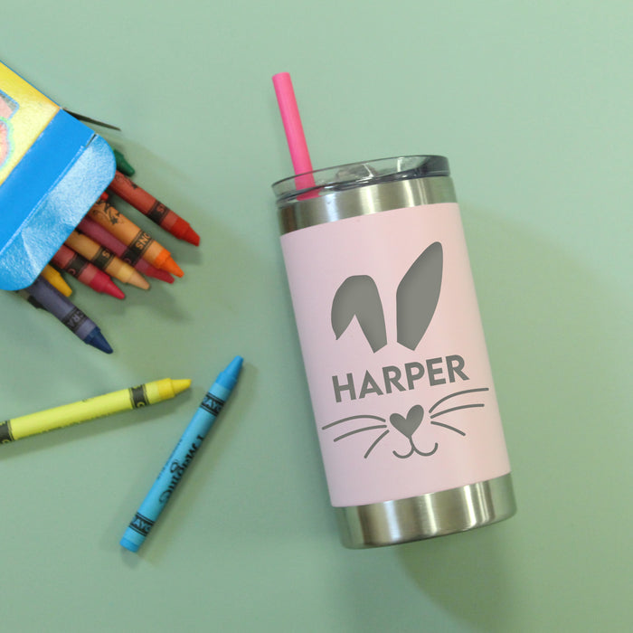 Personalized Bunny Stainless Tumbler for Kids