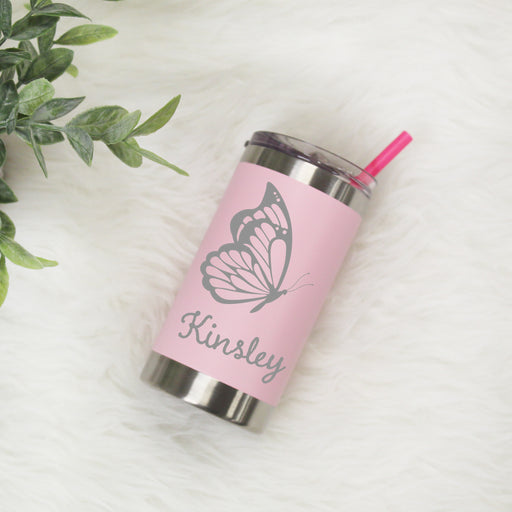Personalized Butterfly Tumbler for girls