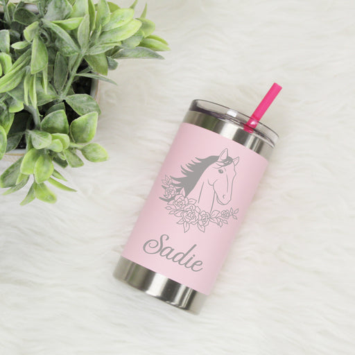 Personalized horse tumbler for kids