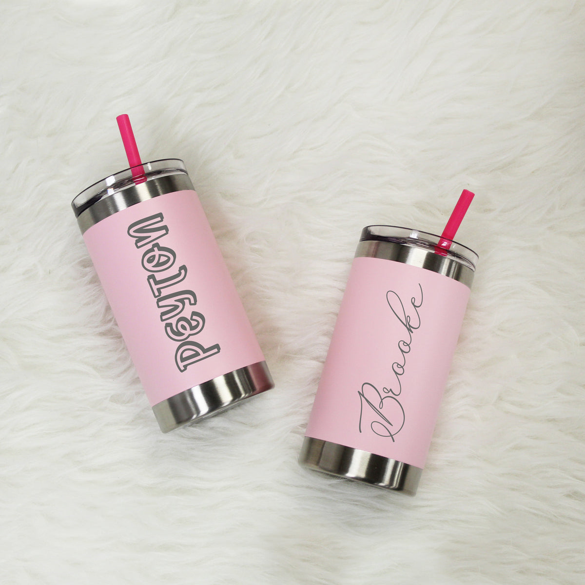 Personalized Kids Stainless Steel Tumbler with Lid and Straw – Sunny Box