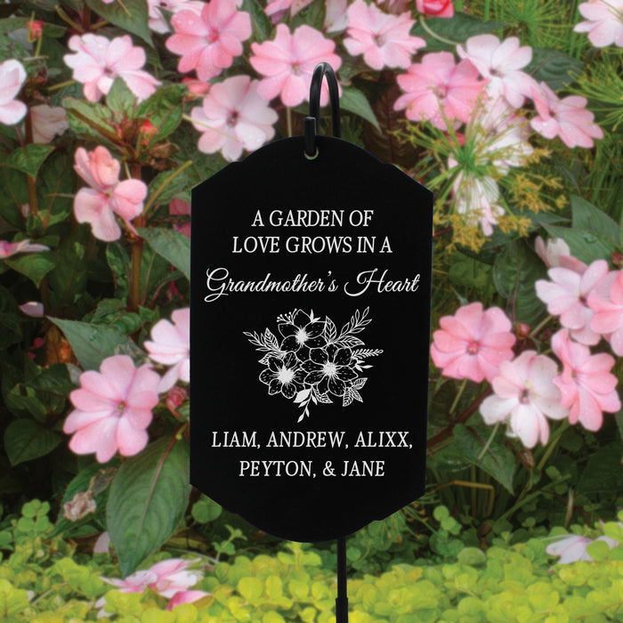 Personalized Grandma's Love Grows Garden Stake